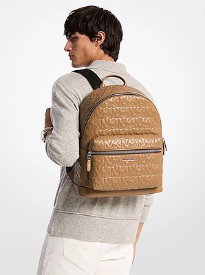 Michael Kors Hudson Medium Logo Embossed Dome Backpack - Image 3