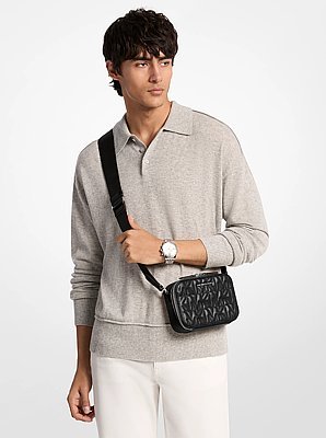 Michael Kors Hudson Logo Embossed Crossbody Bag - Image 3