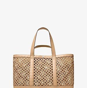 Michael Kors Whitley Medium Hand-Woven Tote Bag