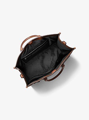 Michael Kors Jet Set Logo Embossed Leather Tote Bag - Image 3