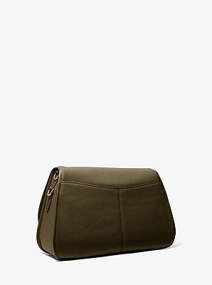 Michael Kors Holmes Extra-Large Pebbled Leather Convertible Messenger Bag - Image 5
