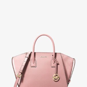 Michael Kors Avril Large Leather and Suede Satchel