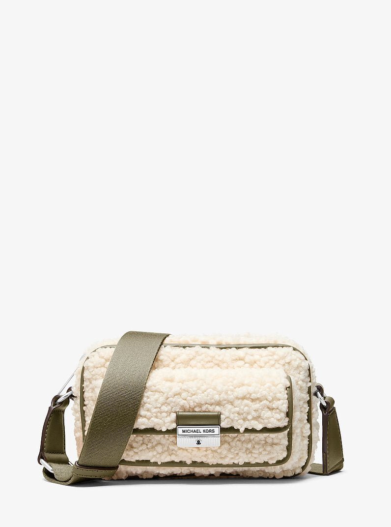 Michael Kors Bradshaw Extra-Small Faux Shearling Camera Crossbody Bag
