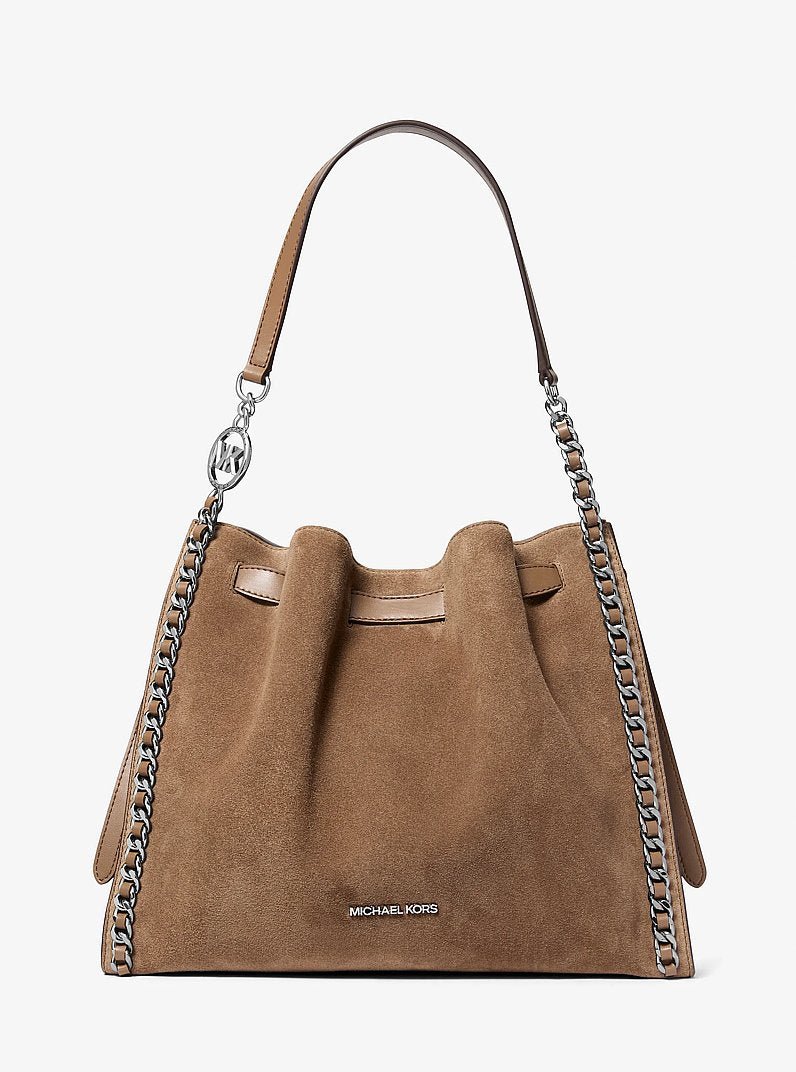 Michael Kors Mina Large Suede Chain Shoulder Bag - Image 4