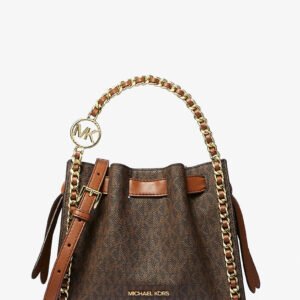 Michael Kors Mina Small Signature Logo Chain Crossbody Bag