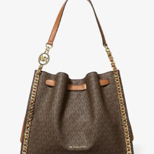 Michael Kors Mina Large Signature Logo Chain Shoulder Bag