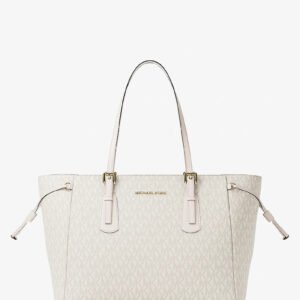 Michael Kors Voyager Large Signature Logo Top-Zip Tote Bag