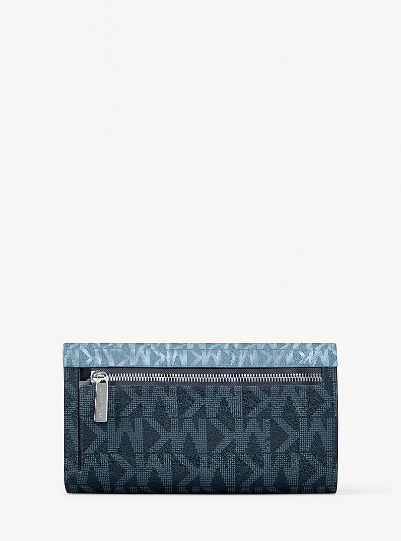 Michael Kors Jet Set Travel Signature Logo Tri-Fold Wallet - Image 3