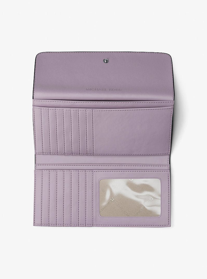 Michael Kors Jet Set Travel Signature Logo Tri-Fold Wallet - Image 5