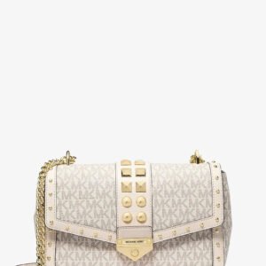Michael Kors Soho Large Studded Signature Logo Shoulder Bag