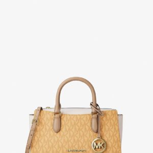 Michael Kors Arden Small Color-Block Signature Logo Messenger Bag