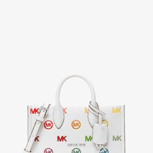 Michael Kors Mirella Small Rainbow Logo Embossed Convertible Crossbody Bag