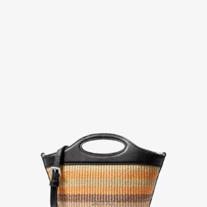 Michael Kors Tatum Small Striped Woven Crossbody Bag