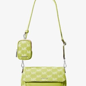 Michael Kors Jet Set Travel Small Logo Jacquard Denim Crossbody Bag With Pouch