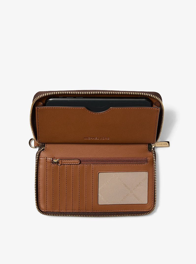 Michael Kors Jet Set Travel Large Striped Signature Logo Smartphone Wallet - Image 2