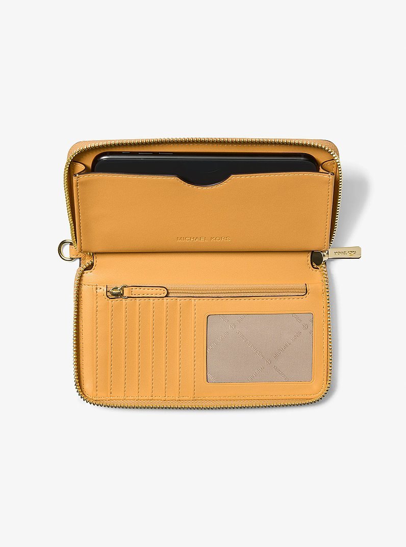 Michael Kors Jet Set Travel Large Striped Signature Logo Smartphone Wallet - Image 5