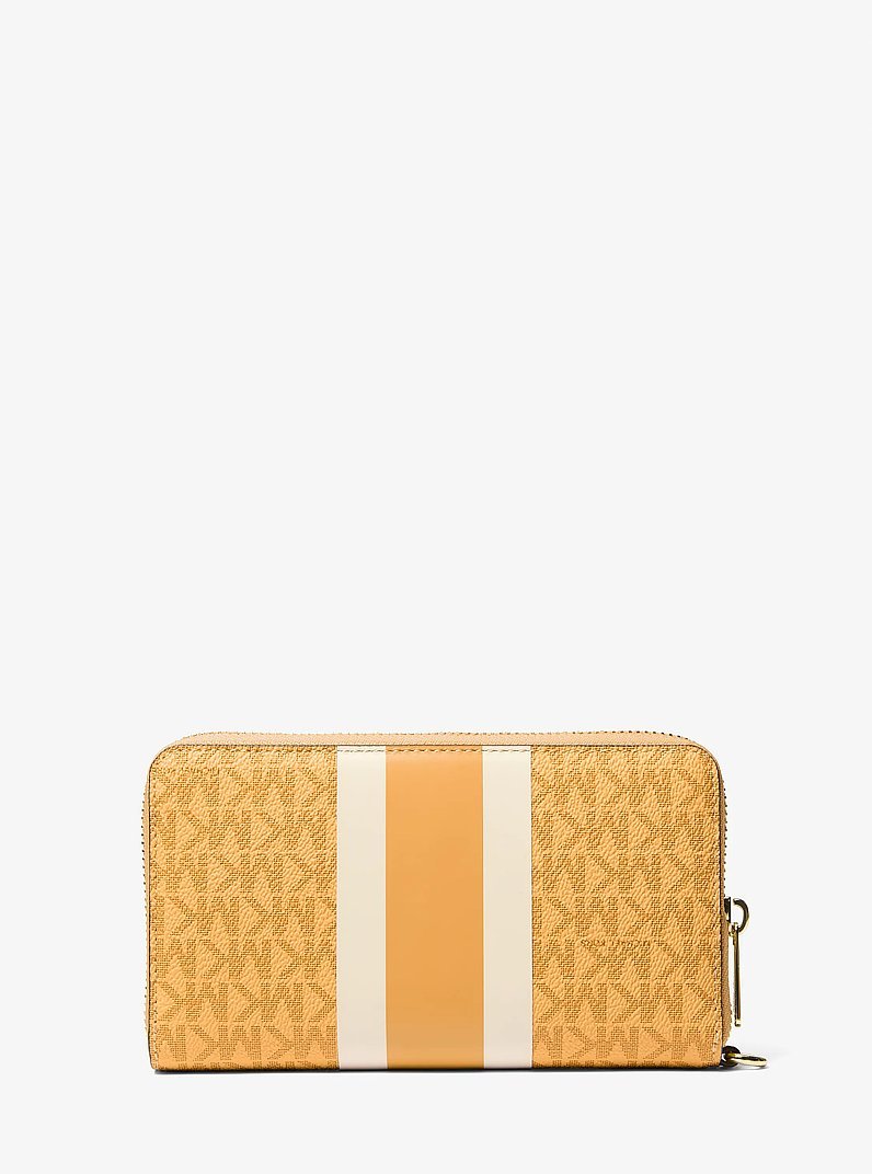 Michael Kors Jet Set Travel Large Striped Signature Logo Smartphone Wallet - Image 6