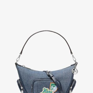 Michael Kors Merritt Small Embellished Denim Convertible Crossbody Bag