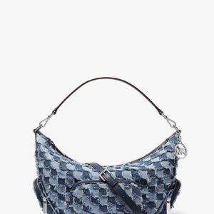 Michael Kors Merritt Medium Patchwork Denim Convertible Shoulder Bag