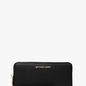 Michael Kors Jet Set Travel Large Pebbled Leather Wristlet