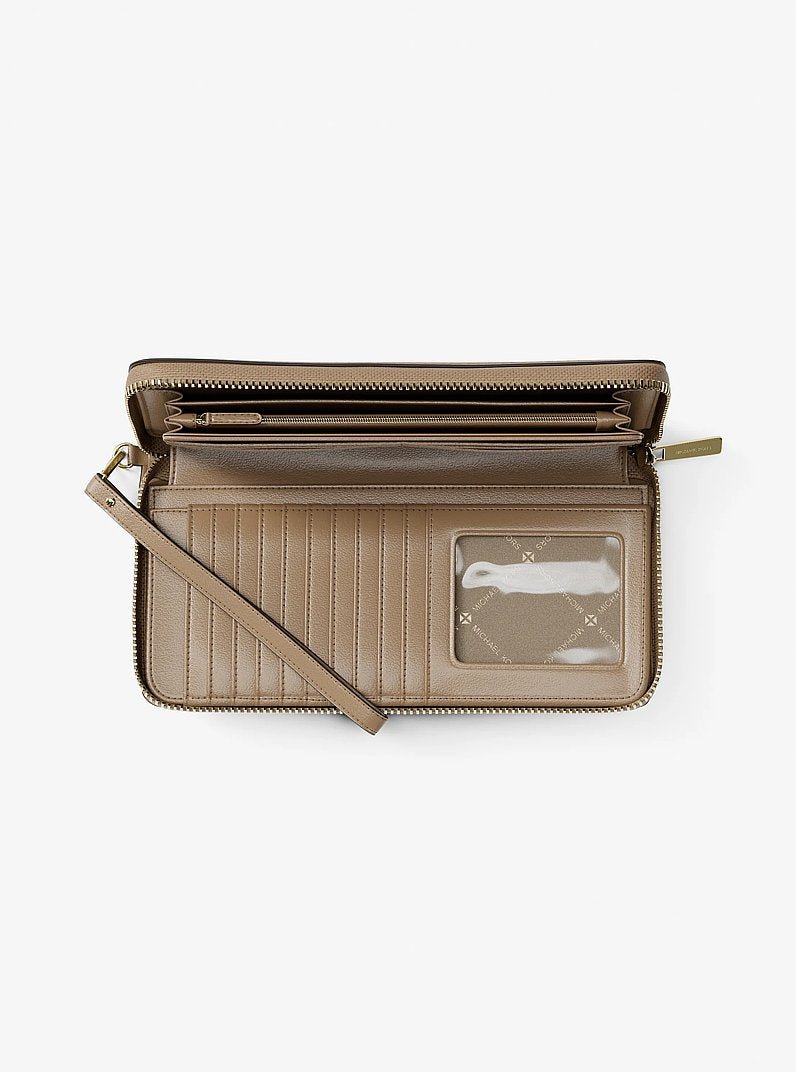 Michael Kors Jet Set Travel Large Pebbled Leather Wristlet - Image 10