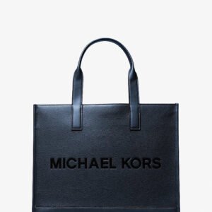 Michael Kors Cooper Logo Embossed Pebbled Leather Tote Bag