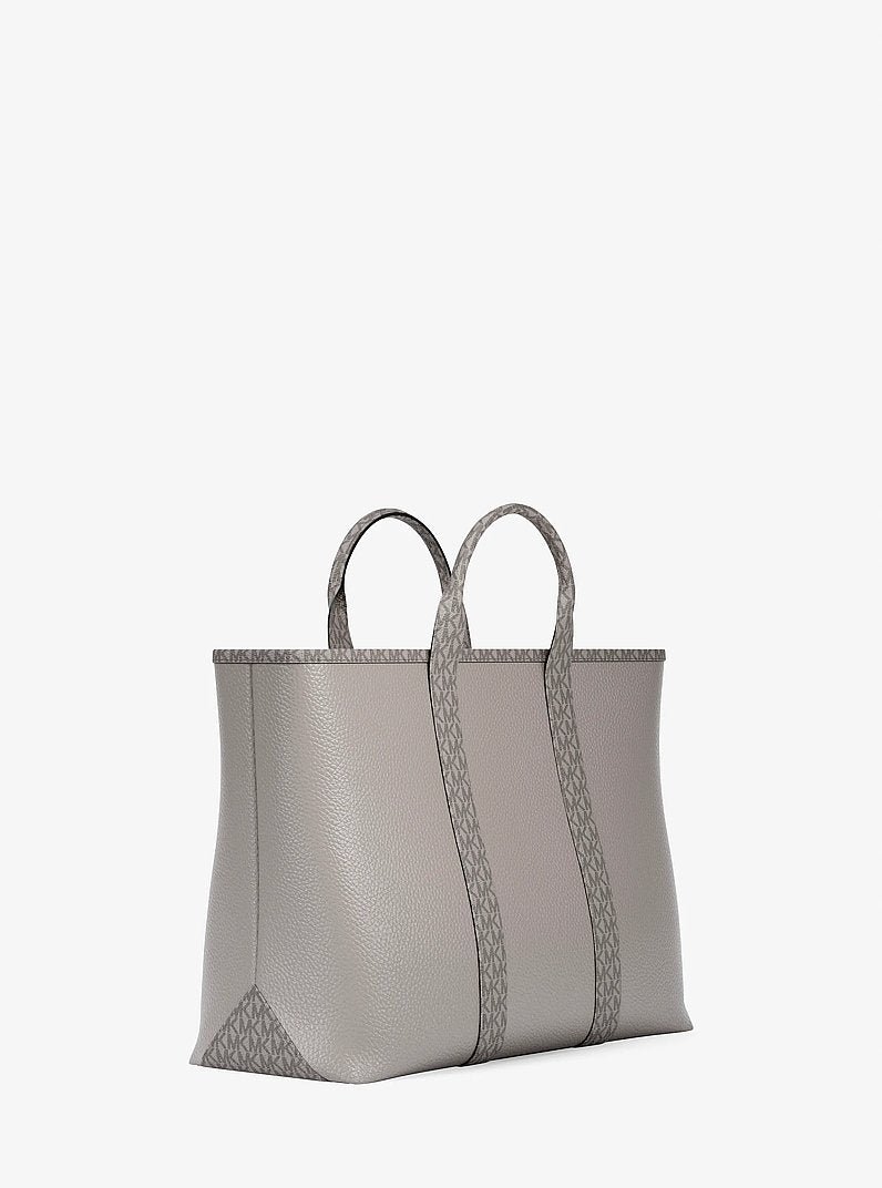 Michael Kors Cooper Medium Pebbled Leather and Signature Logo Tote Bag - Image 8