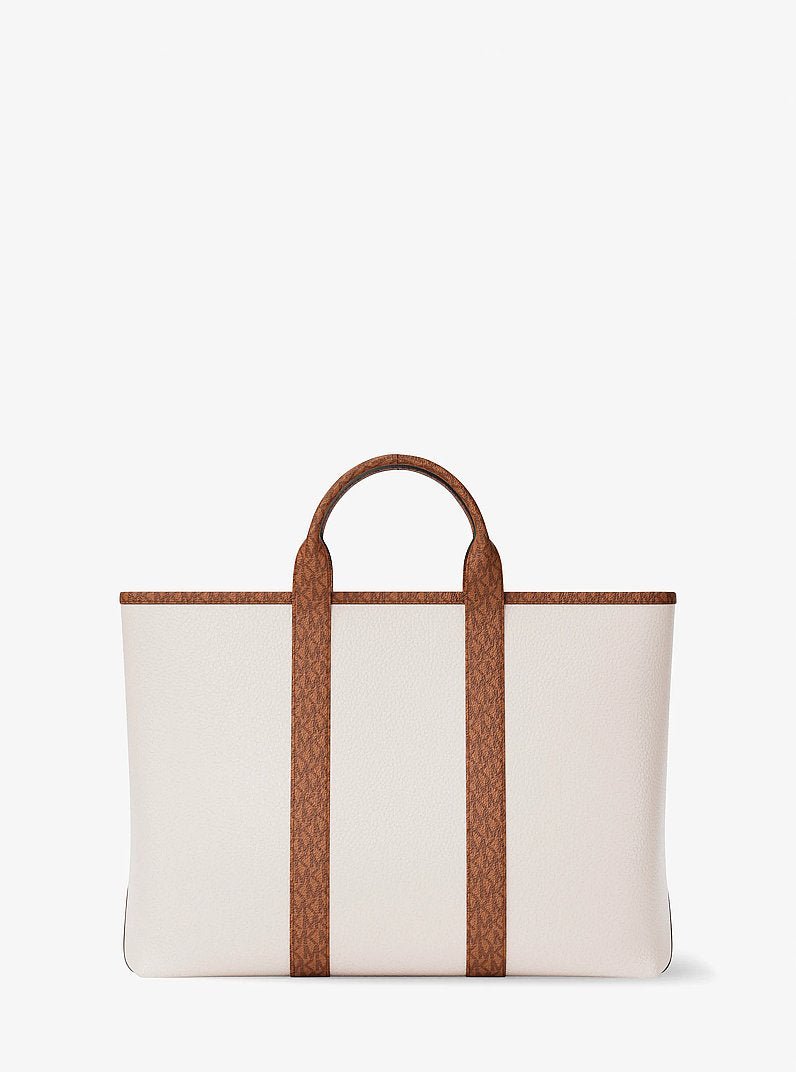 Michael Kors Cooper Medium Pebbled Leather and Signature Logo Tote Bag - Image 15