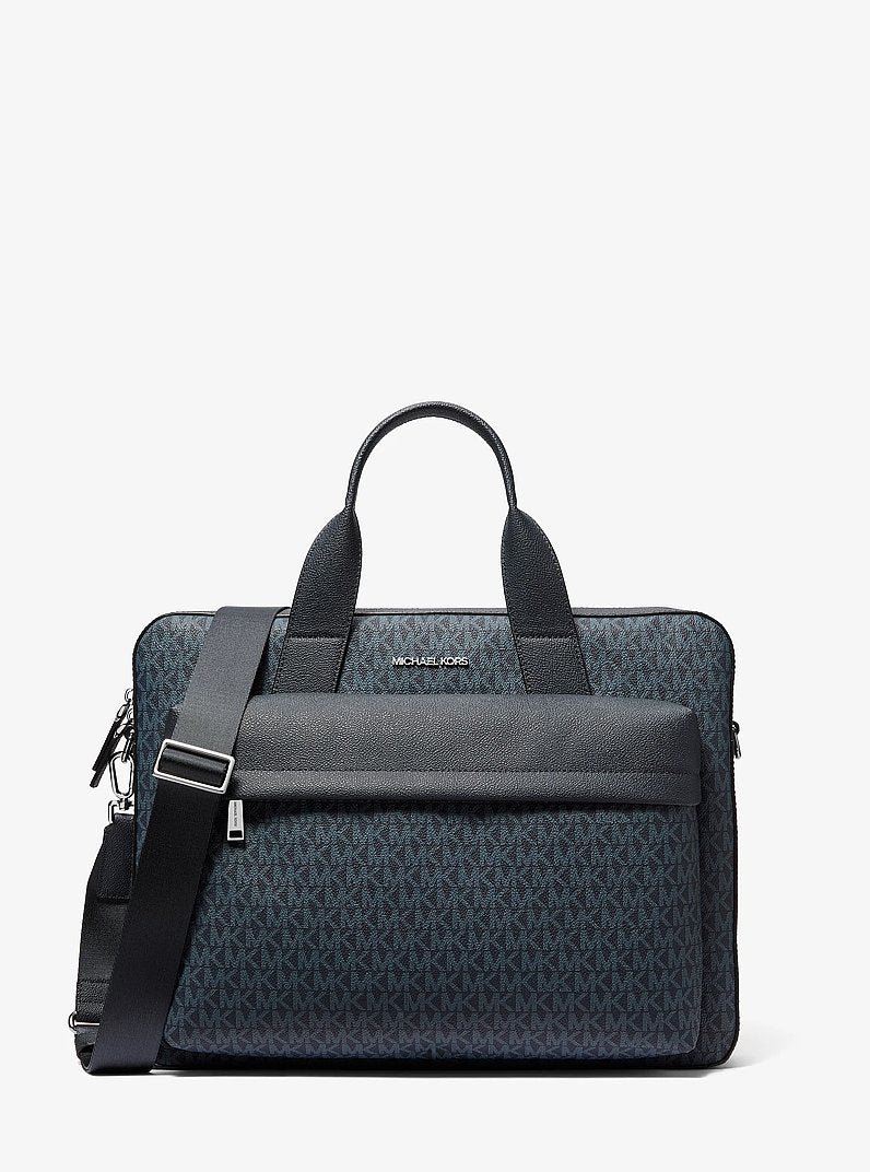 Pasta Michael Kors Pacey Medium Signature Logo Pocket Briefcase - Image 7