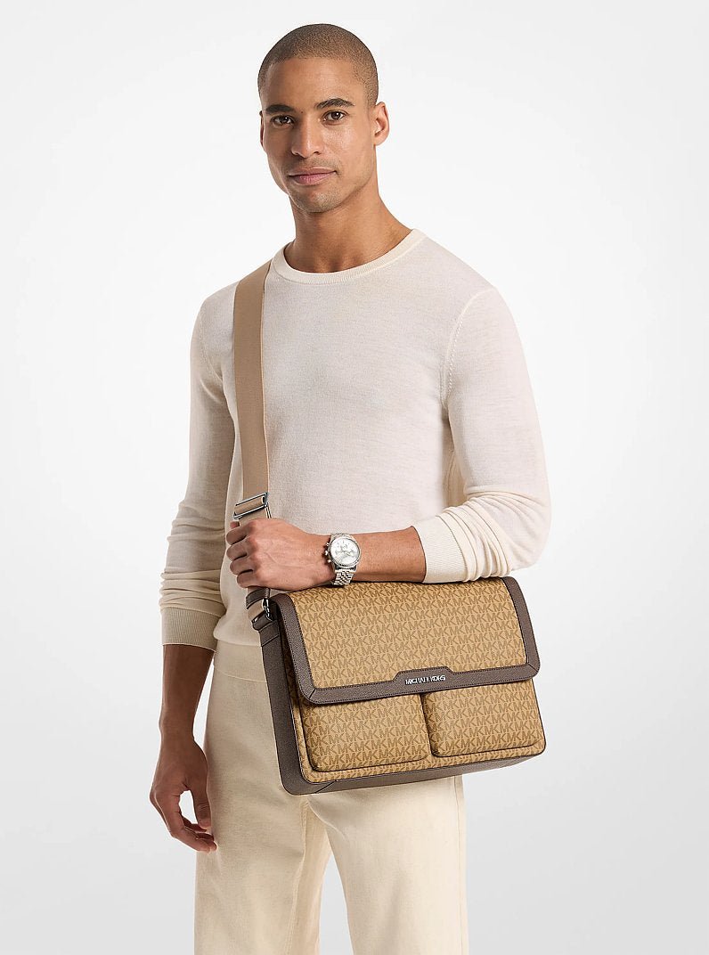 Michael Kors Pacey Medium Signature Logo Messenger Bag - Image 3