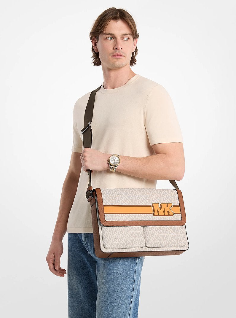 Michael Kors Pacey Embellished Signature Logo Messenger Bag - Image 11