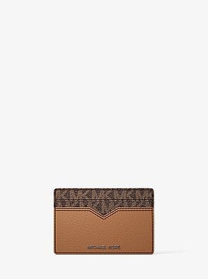 Michael Kors Hudson Pebbled Leather and Signature Logo Money Clip Card Case - Image 3