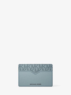 Michael Kors Hudson Pebbled Leather and Signature Logo Money Clip Card Case - Image 2