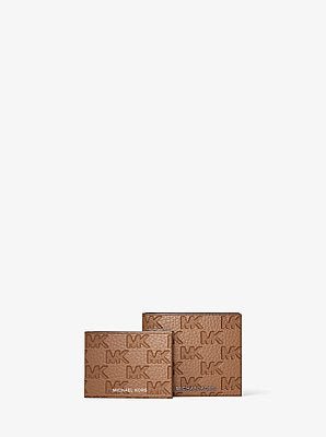 Michael Kors Hudson Logo Embossed Leather Billfold Wallet and Passcase - Image 2