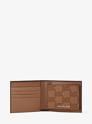 Michael Kors Hudson Logo Embossed Leather Billfold Wallet and Passcase - Image 3