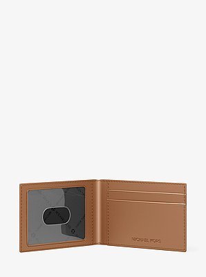 Michael Kors Hudson Logo Embossed Leather Billfold Wallet and Passcase - Image 7
