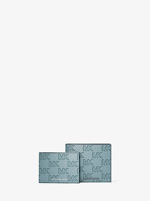 Michael Kors Hudson Logo Embossed Leather Billfold Wallet and Passcase - Image 8