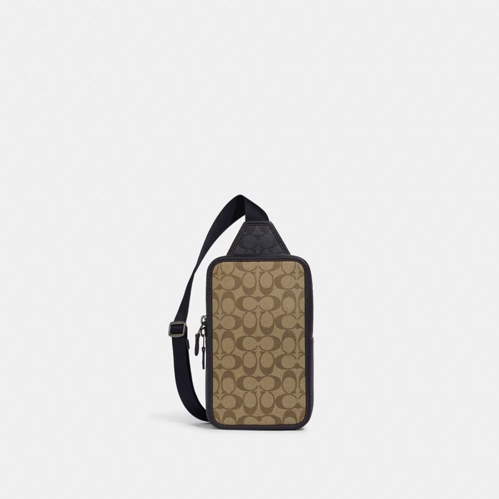 Coach Sullivan Pack In Blocked Signature Canvas
