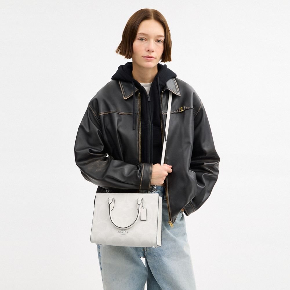 Coach Maggie Small Tote Bag In Signature Canvas - Image 2