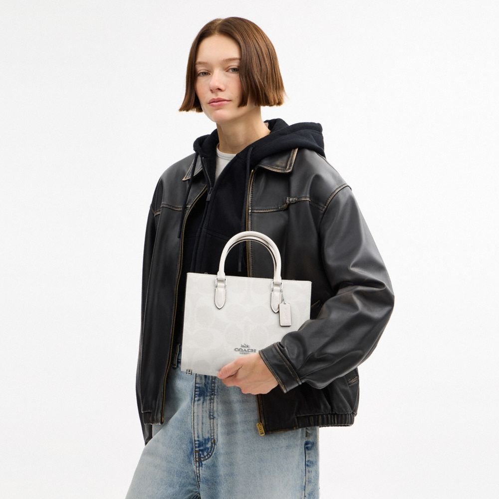 Coach Maggie Small Tote Bag In Signature Canvas - Image 3