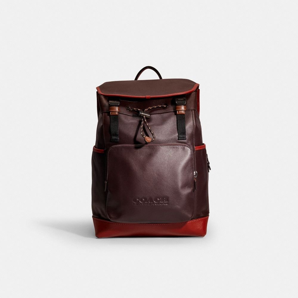 Coach Restored League Flap Backpack In Colorblock - Image 2