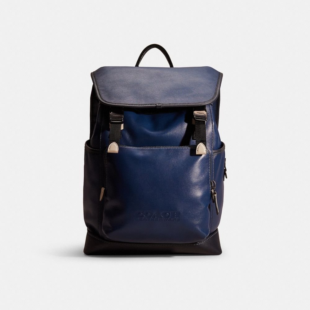 Coach Restored League Flap Backpack In Colorblock