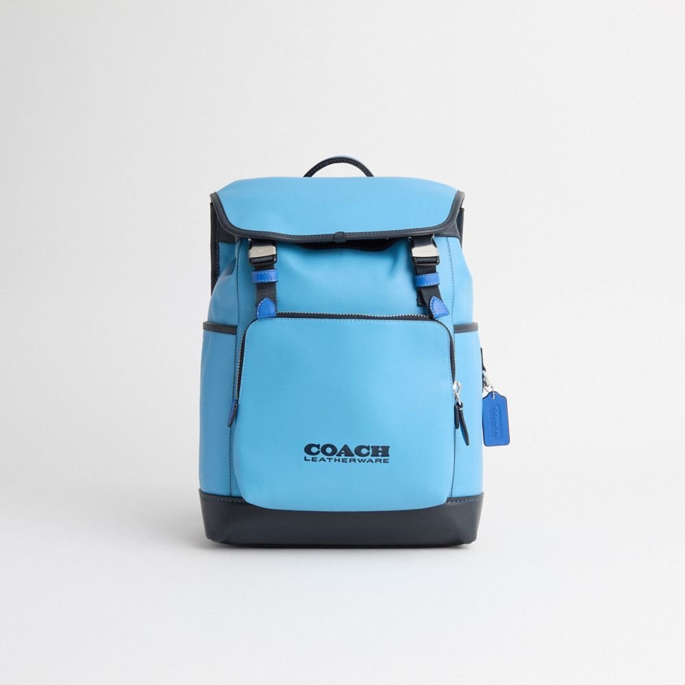 Coach Restored League Flap Backpack In Colorblock - Image 3