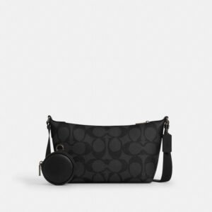 Coach Small Finn Crossbody Bag With Pouch In Maxi Signature Canvas