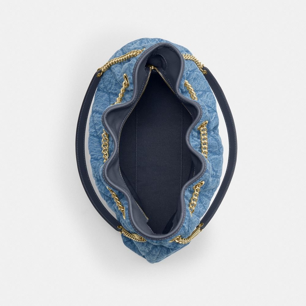Coach Evelyn Shoulder Bag In Regenerative Cotton With Quilting - Image 3