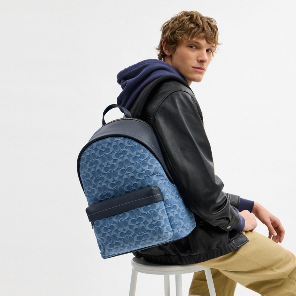 Coach Taylor Backpack In Signature Denim - Image 2