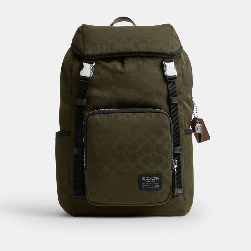 Coach Logan Backpack In Signature Nylon