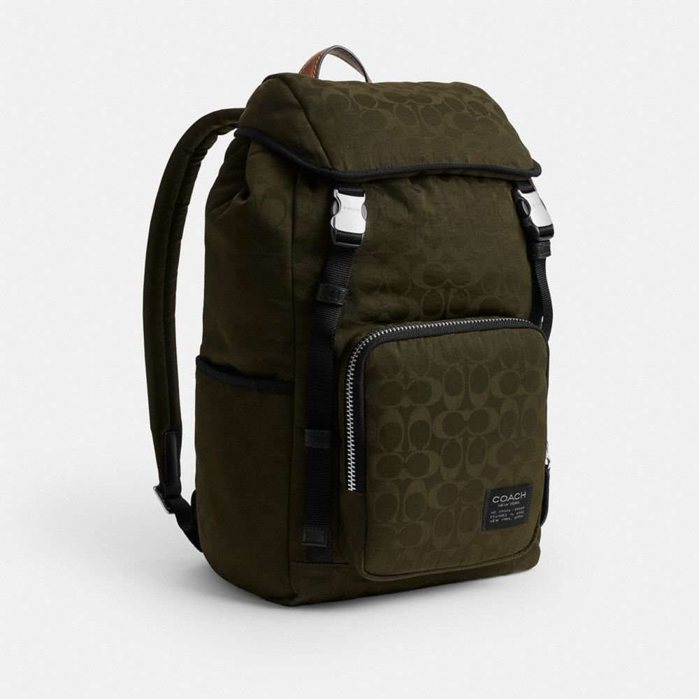 Coach Logan Backpack In Signature Nylon - Image 4