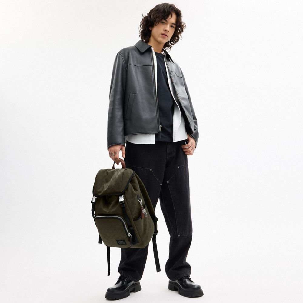 Coach Logan Backpack In Signature Nylon - Image 3