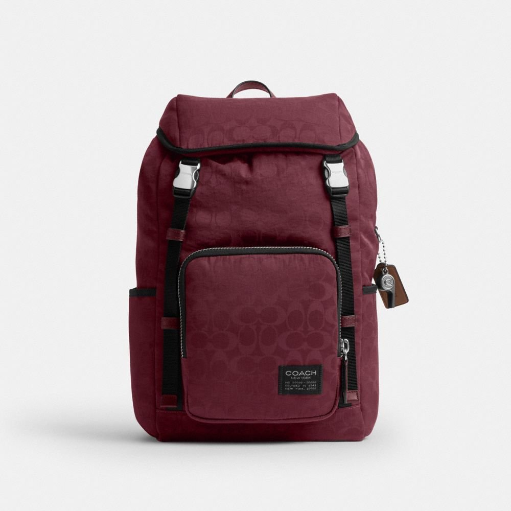 Coach Logan Backpack In Signature Nylon - Image 9